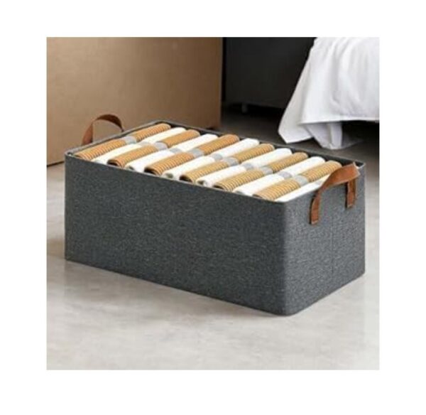 Fabric Storage Cubes Cloth Organizer with Handles Foldable Storage(Pack of 02)...