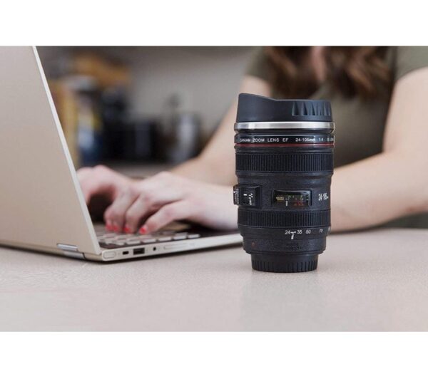 Camera Lens Mug with,Stainless Steel Travel Thermos... - Image 6