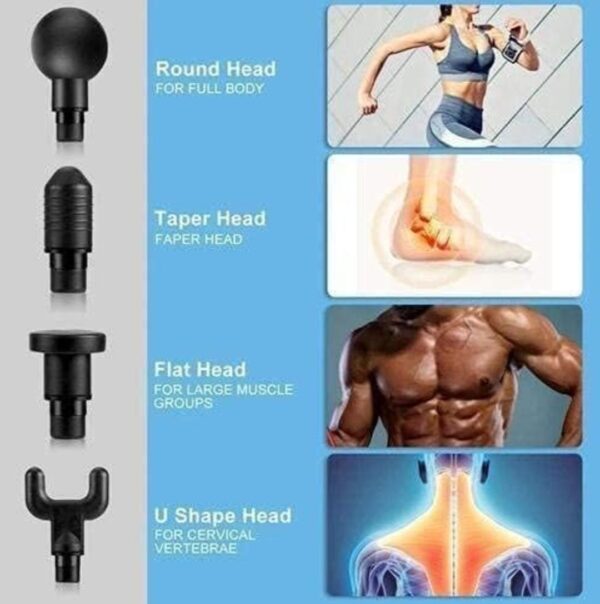 Massager Gun Handheld Electric Deep Tissue Percussion Muscle Body Massager... - Image 3