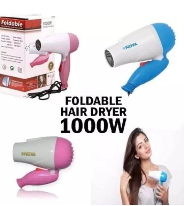 New NOVA-1290 1000 Watts Foldable Hair Dryer for Man and Women - Image 4