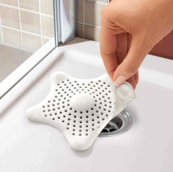 Silicone Star Shaped Sink Filter Bathroom Hair Catcher(Pack of 03)... - Image 6