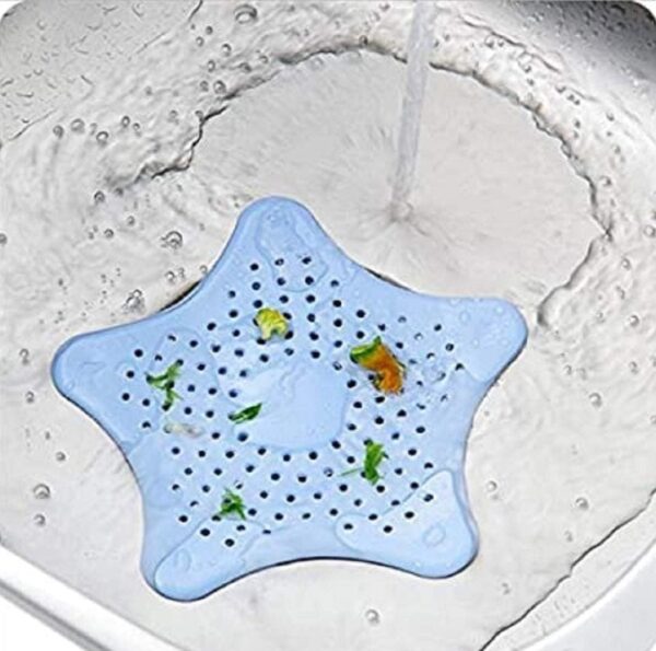 Silicone Star Shaped Sink Filter Bathroom Hair Catcher(Pack of 03)... - Image 5