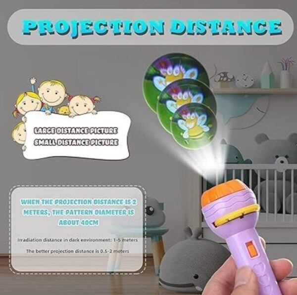 Mini Projector Flashlight Torch Kids Projection Light Toy Educational Learning... - Image 7