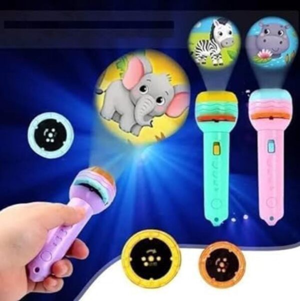 Mini Projector Flashlight Torch Kids Projection Light Toy Educational Learning... - Image 3