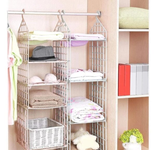 5 Layer Folding Clothes Storage Racks Dormitory Closet... - Image 4