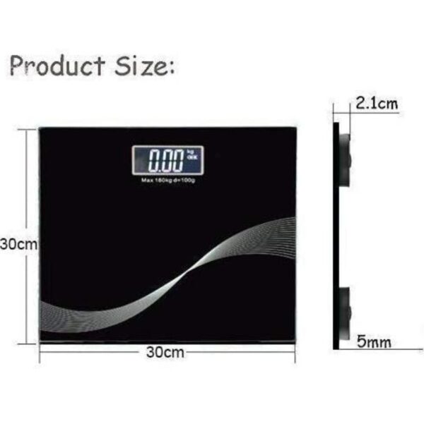 Digital Bathroom Scales - Toughened Glass, Measure Body Weight Metric / Imperial, Easy to Read Digital Display... - Image 4