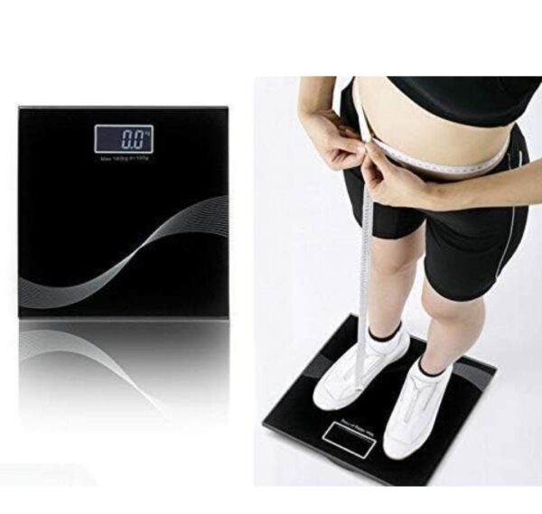 Digital Bathroom Scales - Toughened Glass, Measure Body Weight Metric / Imperial, Easy to Read Digital Display... - Image 5