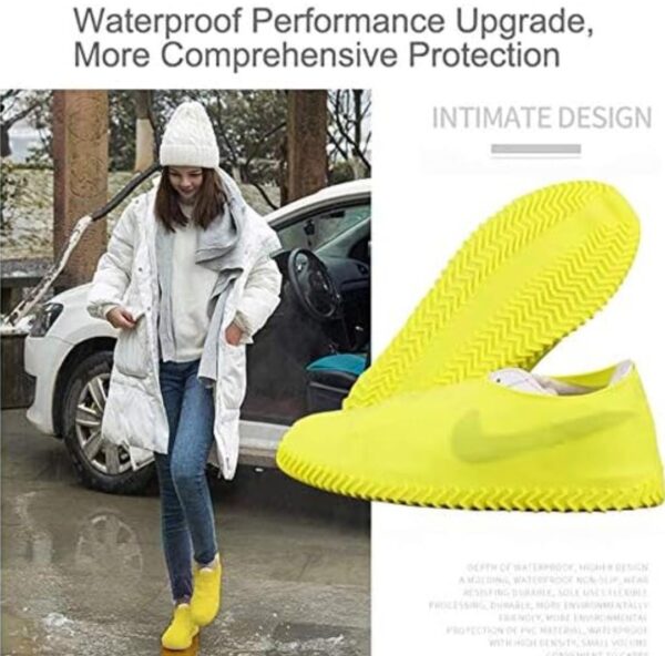 Silicone Rain Reusable Waterproof Foldable Boot Shoe Cover (Random ColorLarge Size)... - Image 4