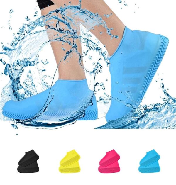 Silicone Rain Reusable Waterproof Foldable Boot Shoe Cover (Random ColorLarge Size)...