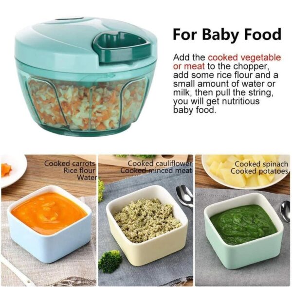 Manual Food Chopper, Compact & Powerful Hand Held Vegetable Chopper... - Image 5