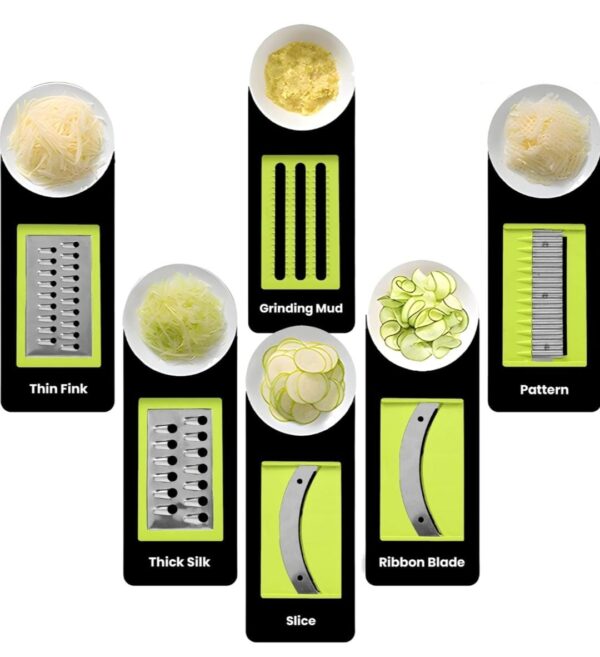 Plastic 13-in-1 Manual Vegetable Grater, Chipser and Slicer... - Image 7