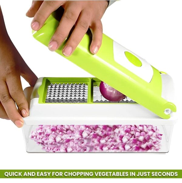 Plastic 13-in-1 Manual Vegetable Grater, Chipser and Slicer... - Image 3