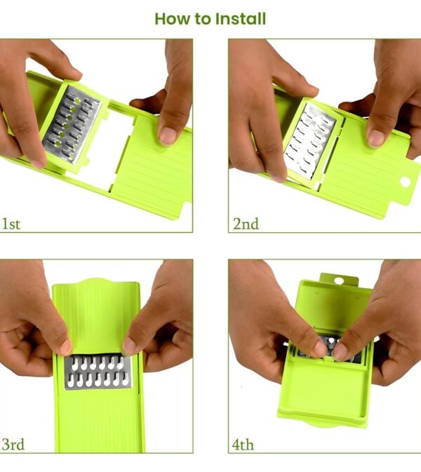 Plastic 13-in-1 Manual Vegetable Grater, Chipser and Slicer... - Image 6