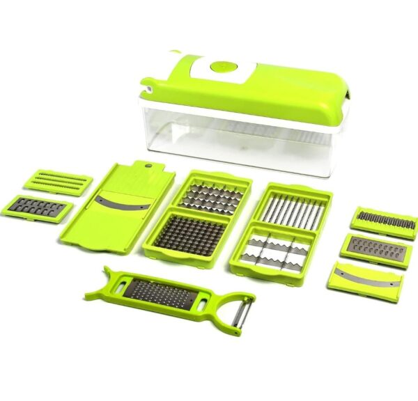 Plastic 13-in-1 Manual Vegetable Grater, Chipser and Slicer...