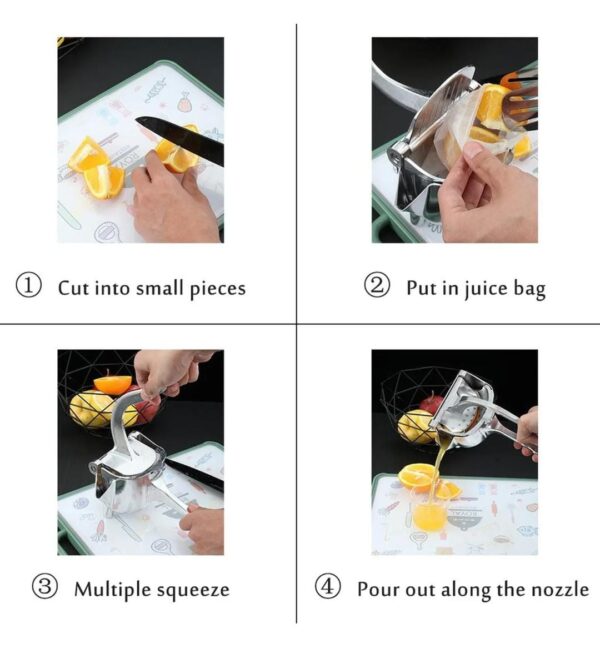 MANUAL ALUMINIUM METAL FRUIT PRESS JUICER - Image 3