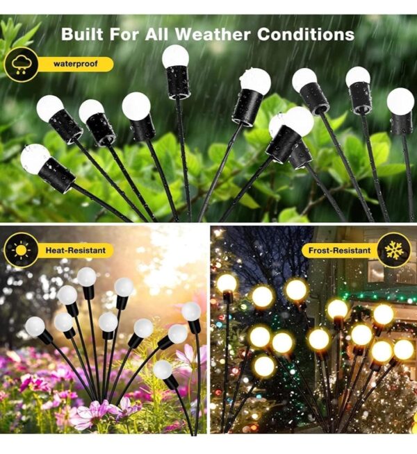 Firefly Solar Lights  8 LED Starburst Swaying Solar Garden Light(Pack Of 1)... - Image 5