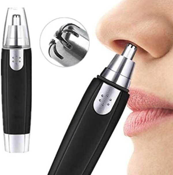 SHARP NEW EAR AND NOSE HAIR TRIMMER PROFESSIONAL HEAVY DUTY STEEL NOSE CLIPPER BATTERY-OPERATED.