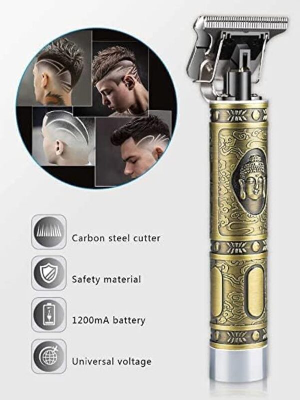 HAIR TRIMMER FOR MEN HAIR STYLE TRIMMER, PROFESSIONAL HAIR CLIPPER, ADJUSTABLE BLADE CLIPPER & SHAVER FOR MEN, Buddha Trimmer. - Image 2