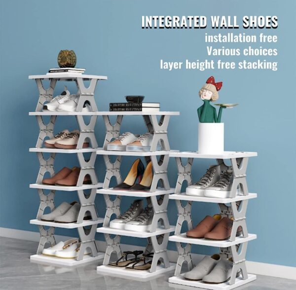 Smart Shoe Rack with 5 Layer Shoes Stand Multifunctional Entryway Foldable, Shoes Rack... - Image 2