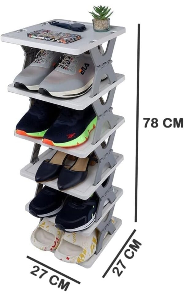 Smart Shoe Rack with 5 Layer Shoes Stand Multifunctional Entryway Foldable, Shoes Rack... - Image 6