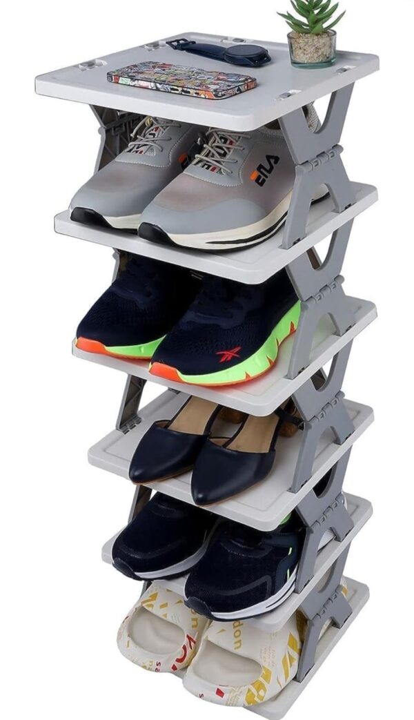 Smart Shoe Rack with 5 Layer Shoes Stand Multifunctional Entryway Foldable, Shoes Rack...