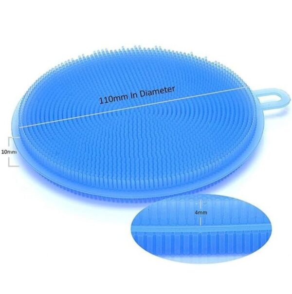 SILICONE DISH SCRUBBER SPONGE MILDEW FREE, NON STICK, HEAT RESISTANT(SET OF 10) - Image 4