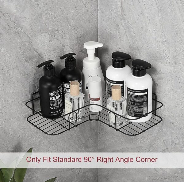 SELF-ADHESIVE KITCHEN-BATHROOM CORNER SHELF ORGANISER STORAGE RACK - Image 8