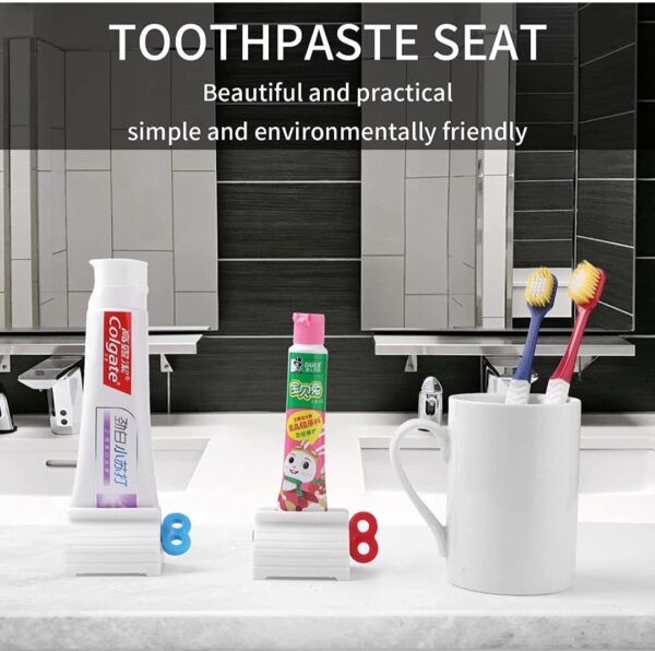 ROLLING TUBE TOOTHPASTE SQUEEZER TOOTHPASTE SEAT HOLDER STAND - Image 4