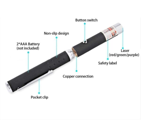 GREEN MULTIPURPOSE LASER LIGHT DISCO POINTER PEN BEAM WITH ADJUSTABLE ANTENA CAP TO CHANGE PROJECT DESIGN - Image 7