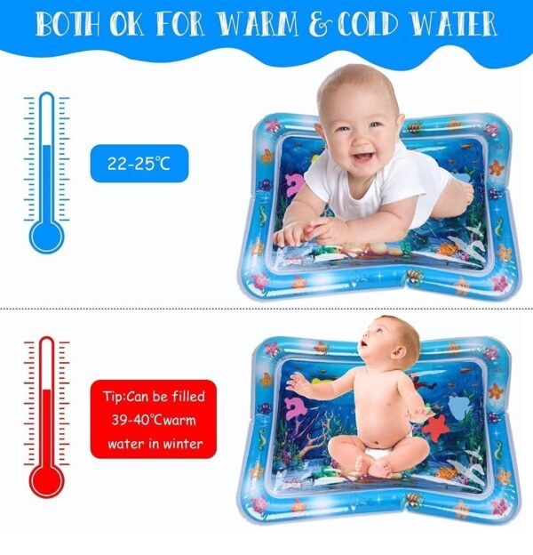 BABY WATER MAT INFLATABLE BABY PLAY MAT ACTIVITY CENTER FOR INFANT BABY TOYS 3 TO 15 MONTHS, BABY GIFTS FOR BOYS GIRLS(ASSORTED DESIGN) - Image 4