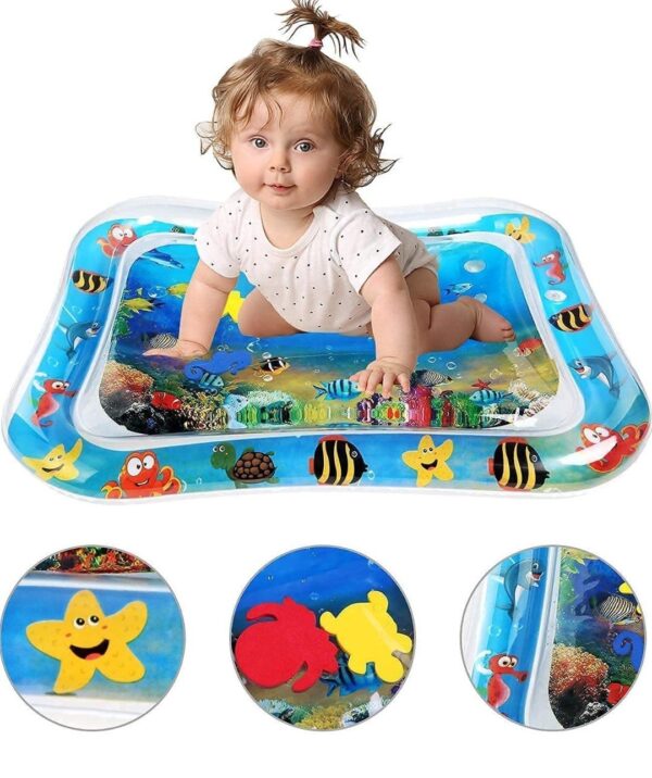 BABY WATER MAT INFLATABLE BABY PLAY MAT ACTIVITY CENTER FOR INFANT BABY TOYS 3 TO 15 MONTHS, BABY GIFTS FOR BOYS GIRLS(ASSORTED DESIGN)