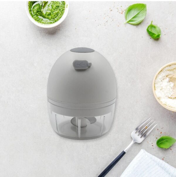 CHOPPER FOR KITCHEN ELECTRIC, RECHARGEABLE GARLIC CHOPPER, CORDLESS MINI FOOD PROCESSOR, PORTABLE FOOD CHOPPER WITH DETACHABLE STAINLESS STEEL BLADE FOR GARLIC, GINGER, ONION, MEAT (200ML)