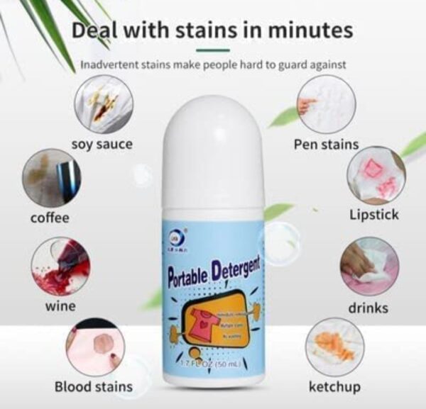 CLOTHES STAIN REMOVER BEAD DESIGN EMERGENCY STAIN RESCUE ROLLER-BALL CLEANER... - Image 2