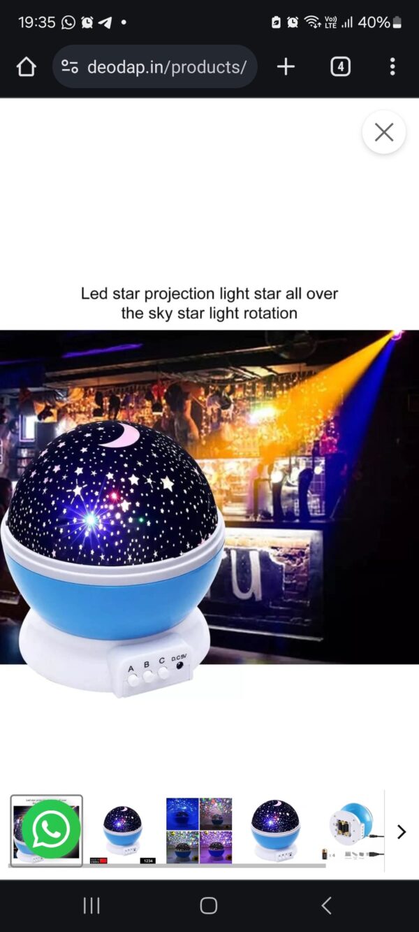 COLOUR CHANGING GOOD NIGHT STAR MASTER ROTATING PROJECTION NIGHT LAMP... - Image 6