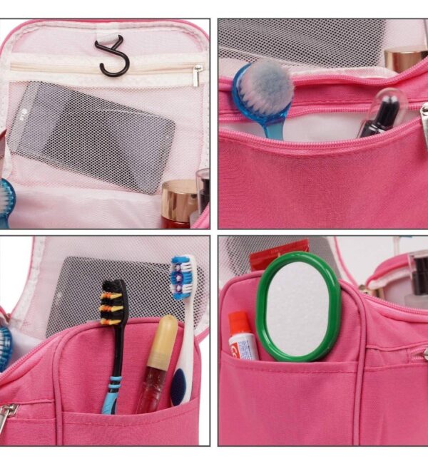 Cosmetic Makeup Organizer Toiletry Bag for Women & Men (Pink)... - Image 3