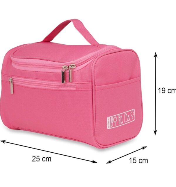 Cosmetic Makeup Organizer Toiletry Bag for Women & Men (Pink)... - Image 6