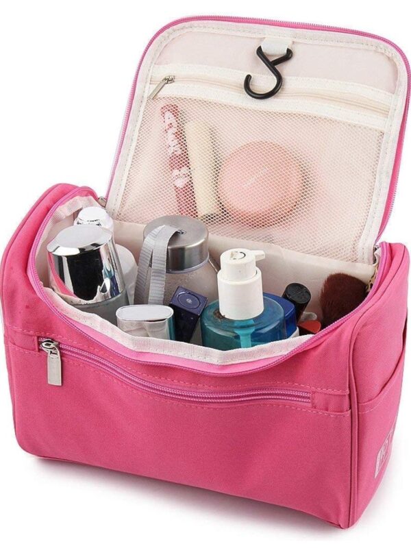 Cosmetic Makeup Organizer Toiletry Bag for Women & Men (Pink)... - Image 7