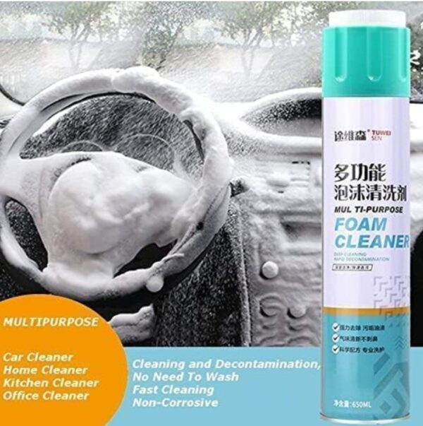 Foaming Car Interior Cleaner Multipurpose Foam Cleaner Spray(650ml) (Pack of 1)...