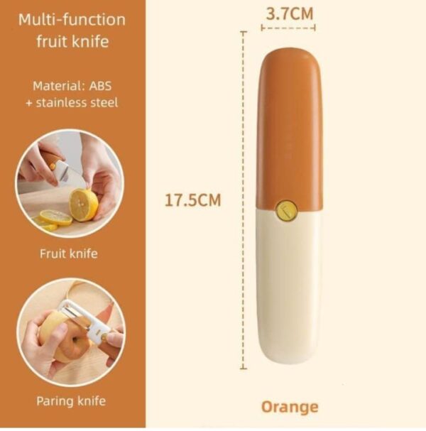 Knife Kitchen Knife Peeler Portable Knife for Fruit 2 in 1 Knife... - Image 6