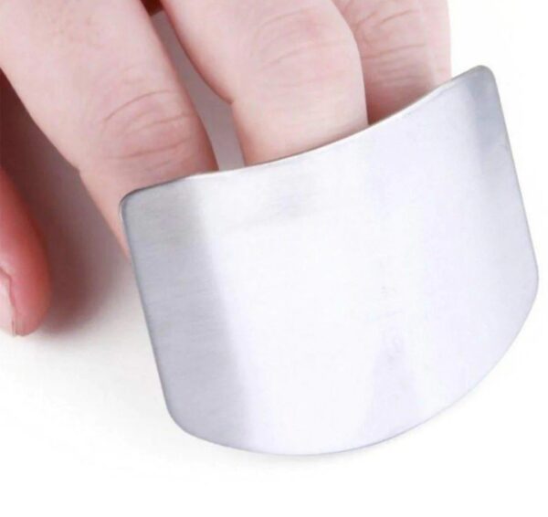 Sainless Steel Finger Guard Cut Cutting Protector 2.6 Inches Stainless Steel Finger Protector Knife Cutting... - Image 2