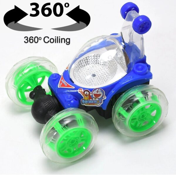 RECHARGEABLE 360 DEGREE STUNT ROLLING REMOTE CONTROL CAR WITH COLOURFUL 3D LIGHTS AND MUSIC FOR KIDS - Image 4