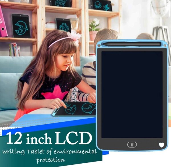 PORTABLE LCD WRITING BOARD SLATE DRAWING RECORD NOTES DIGITAL NOTEPAD WITH PEN HANDWRITING PAD PAPERLESS GRAPHIC TABLET FOR KIDS 12 INCH - Image 3