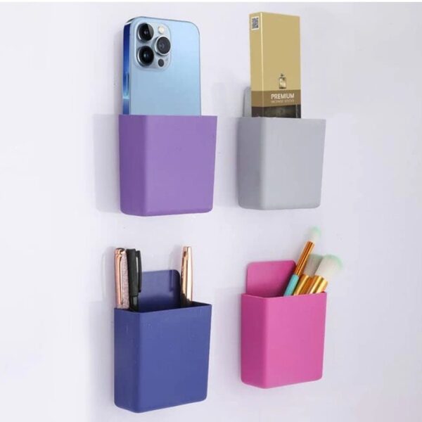 MULTIPURPOSE PLASTIC WALL MOUNTED REMOTE & MOBILE HOLDER STAND(PACK OF 4)...