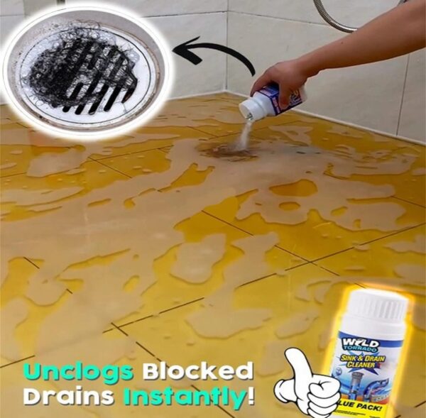 POWERFUL SINK AND DRAIN CLEANER, PORTABLE POWDER CLEANING TOOL SUPER CLOG REMOVER CHEMICAL POWDER AGENT FOR KITCHEN TOILET PIPE DREDGING (110 GM)... - Image 2