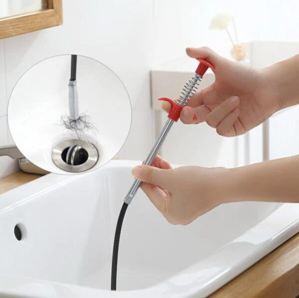 METAL WIRE BRUSH HAND KITCHEN SINK CLEANING HOOK SEWER DREDGING DEVICE