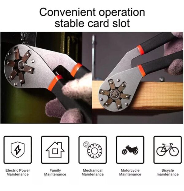 MULTI-FUNCTION HEXAGON UNIVERSAL WRENCH ADJUSTABLE BIONIC PLIER SPANNER...