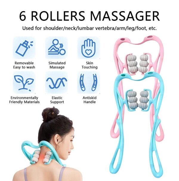 NECK SHOULDER MASSAGER, PORTABLE RELIEVING THE BACK FOR MEN RELIEVING THE WAIST WOMEN (1PC)... - Image 5