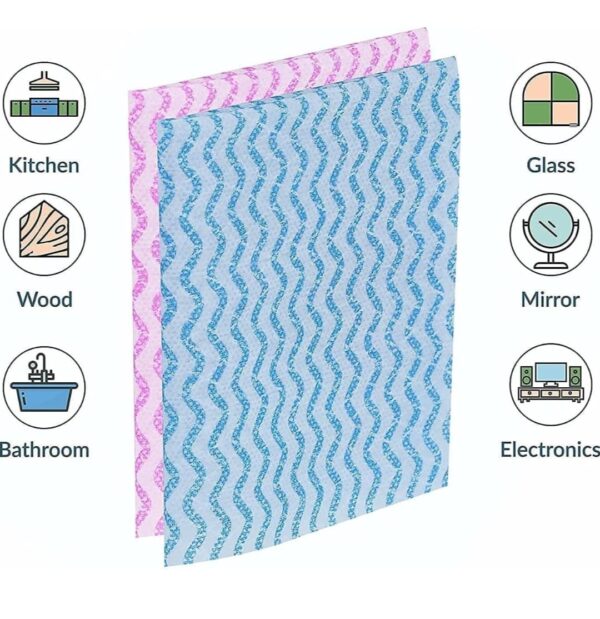 Microfiber Cleaning Cloth Washable Kitchen Wipes & - Tissue Paper 50 Pcs (Pack of 1)... - Image 6