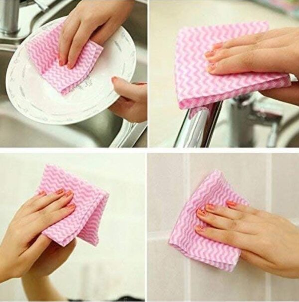 Microfiber Cleaning Cloth Washable Kitchen Wipes & - Tissue Paper 50 Pcs (Pack of 1)... - Image 4