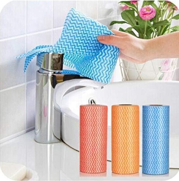 Microfiber Cleaning Cloth Washable Kitchen Wipes & - Tissue Paper 50 Pcs (Pack of 1)...